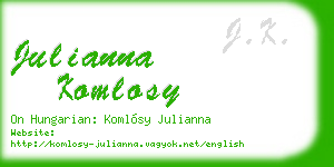 julianna komlosy business card